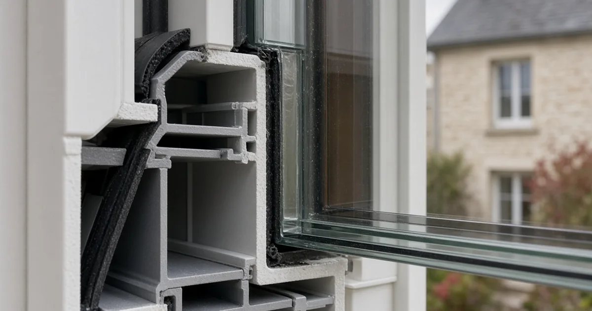 Baie coulissante de pavillon en Brie préparée pour un calepinage de film solaire